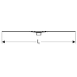 Canal de ducha Geberit CleanLine60 para revestimientos de suelo finos: L=30–90cm